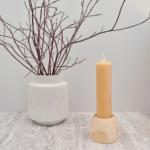 Candle: Beeswax Column 6" vase
