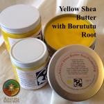 Ivory Shea Butter in glass and metal jars.