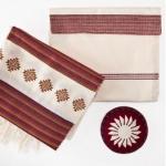 Judaica: Tallit Handmade Fair Trade Jewish Prayer Shawl burgundy