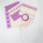 Judaica: Tallit Handmade Fair Trade Jewish Prayer Shawl purple
