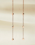 Earrings: Threader Treasure by La Mano length