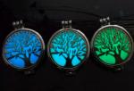  Aromatherapy Essential Oil Diffuser Locket Tree of Life glows