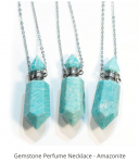 gemstone bottle pendant - amazonite