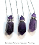 gemstone bottle pendant - amethyst