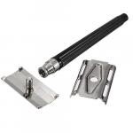 Assembly of Razor Stainless Steel Black Handled with Blade