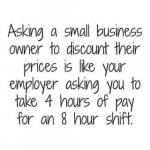 asking a small business for a discount