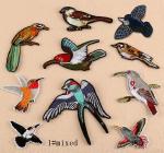 Patch: Fabric Embroidered Birds