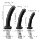 Dilator: Silicone, Set of 3 Black measured