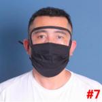  Cloth Reusable Face Protection with Filter Pocket and Eye Shield black