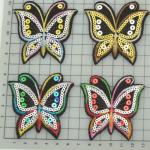 Patch: Fabric Embroidered Butterfly measured