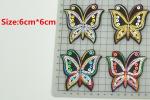  Fabric Embroidered Butterfly measured