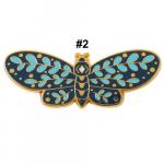 Pin: Enamel Butterfly Brooch Gold Plated 2