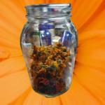 Calendula officinalis in a mason jar