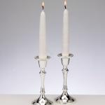 Shabbat Candlestick Silverplated Set, L