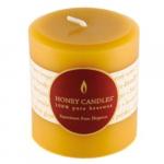 Candle: Beeswax Pillar, 3" Round