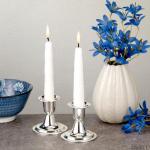 Judaica: Candlestick Silverplated Set blue