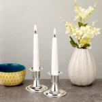 Judaica: Candlestick Silverplated Set yellow
