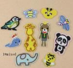  Fabric Embroidered Owl Cartoon Animals mixed