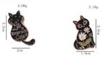 Pin: Enamel Cats measured