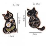 Pin: Enamel Cats measured