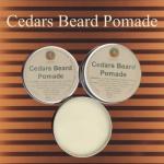 jars of Cedars Beard Pomade by Anarres on wooden slats in a sauna