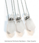 gemstone bottle pendant - clear quartz