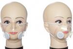 Mask: Silicone Washable Clear with 2 Valves head