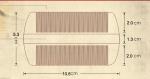 Comb: Wood Fruitwood Fine Toothed diagram