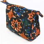  Cotton Kitenge Cosemetic Carry All blue side