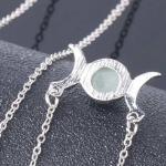 Pendant: Gemstone Three Moons Goddess Choker back