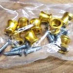 Judaica: Candle Cups, Set of 9 Brass-Plated with Screws