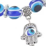 Bracelet: Hamsa and Evil Eye square closer