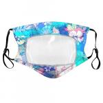 Mask: Cloth Washable with Clear Window orange