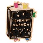 Feminist Agenda Magic Book enamel pin