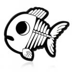 Pin: Enamel Skeleton Fish