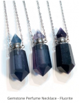 gemstone bottle pendant - fluorite