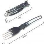  Stainless Steel Folding Set in Velcro Bag Fork