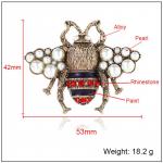  Bee Brooch measured