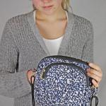 Bag: Cotton Kitenge Handbag blue held