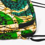 Bag: Cotton Kitenge Handbag green close