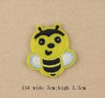  Fabric Embroidered Owl Cartoon Yellow Bee