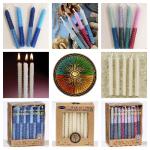 Judaica: collage of Hanukkah Candles Honeycomb