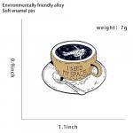 Enamel pin I Need My Space measured