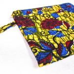 Bag: Cotton Kitenge Cosmetic & iPad Case flowers