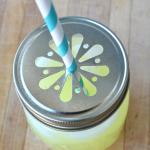 Lid: Daisy Cut Mason Jar for Straws one jar