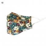 Mask: Cloth, Reusable, Adult Floral turquoise