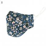 Mask: Cloth, Reusable, Adult Floral blue