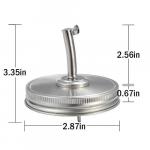 Mason Jar: Stainless Steel Pouring Top for Oils and Sauces measured
