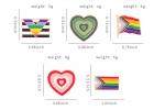  Enamel Queer Pride measured