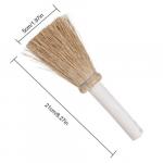 Brush: Coconut Palm and Wood Pot Cleaning Broom Style measured